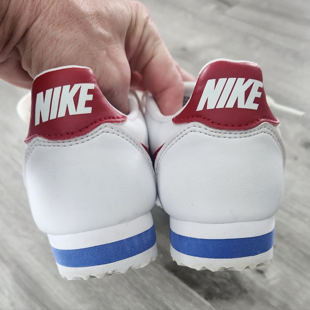 Nike Womens Classic Cortez White Varsity Red Blue 'Forest Gump' Size 5.5 Womens - Picture 4 of 13